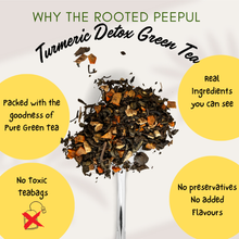 Load image into Gallery viewer, Turmeric Detox Green Tea | Lakadong Turmeric + Ginger + Black Pepper | Immunity & Anti-Inflammatory | Loose Leaf
