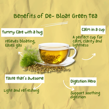 Load image into Gallery viewer, Debloat Herbal Green Tea | Coriander Fennel Cumin Ajwain Blend | Digestion & Gut Support | Detox Bloating Relief Tea
