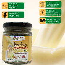 Load image into Gallery viewer, Rooted Peepul Badam Milk Shake Mix | With pure kesar| 75g