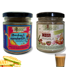 Load image into Gallery viewer, Chai Sandwich Combo: Bombay Sandwich Masala & Artisanal Chai Masala