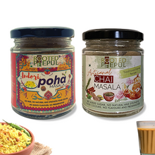Load image into Gallery viewer, Chai Poha Combo: Indori Poha Masala & Artisanal Chai Masala