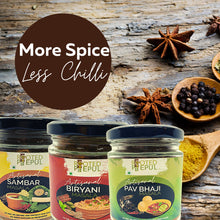 Load image into Gallery viewer, Artisanal Biryani Masala, Sambar Masala, Pav Bhaji Masala Combo (75Gms x3)