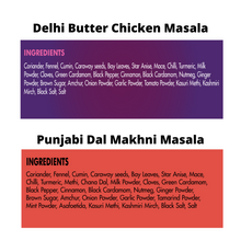 Load image into Gallery viewer, Single Use Combo : Punjabi Dal Makhani Masala & Delhi Butter Chicken Masala