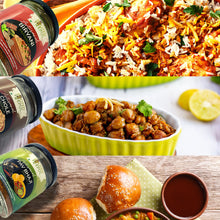 Load image into Gallery viewer, Artisanal Biryani Masala, Pav Bhaji Masala, Chola Masala Combo (75Gms x3)