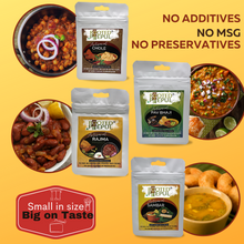 Load image into Gallery viewer, Single Use Combo : Chole Masala, Pav Bhaji Masala, Sambar Masala, Rajma Masala