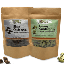 Load image into Gallery viewer, Elachi Combo: Green Cardamom + Black Cardamom