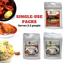 Load image into Gallery viewer, Single Use Non Veg Combo: Biryani Masala, Chicken Korma Masala, Mutton Korma Masala