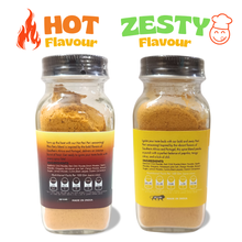 Load image into Gallery viewer, Rooted Peepul Peri Peri combo: Hot Peri Peri Seasoning (70g), Zesy Peri Peri Seasoning (70g)
