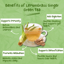 Load image into Gallery viewer, Lemongrass Ginger Green Tea | Detox Herbal Blend | Immunity &amp; Digestion Support | 50g
