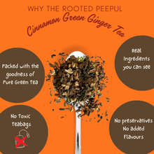 Load image into Gallery viewer, Cinnamon Ginger Green Tea | Detox &amp; Digestion Boost | Loose Leaf | 50g | Immunity &amp; Metabolism Support
