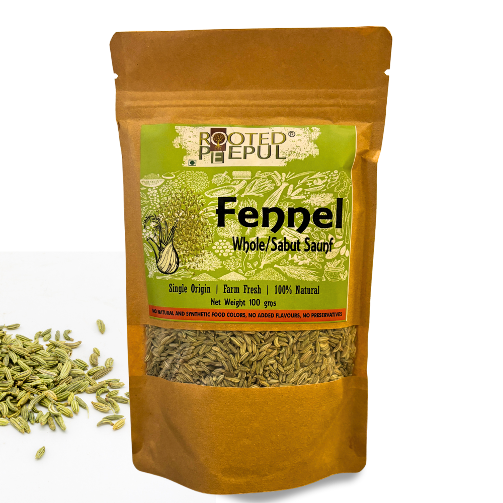 Premium Fennel Seeds (Saunf) – 100% Natural & Aromatic | Rooted Peepul