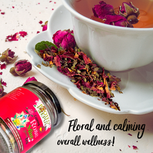 Load image into Gallery viewer, Rose Mint Green Tea | Cooling Herbal Blend | Stress Relief &amp; Digestion Support | Refreshing Detox Green Tea| 50g

