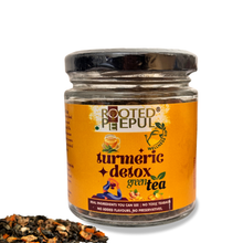 Load image into Gallery viewer, Turmeric Detox Green Tea | Lakadong Turmeric + Ginger + Black Pepper | Immunity &amp; Anti-Inflammatory | Loose Leaf
