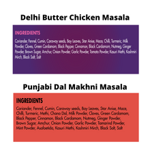 Load image into Gallery viewer, Single Use Combo : Punjabi Dal Makhani Masala &amp; Delhi Butter Chicken Masala

