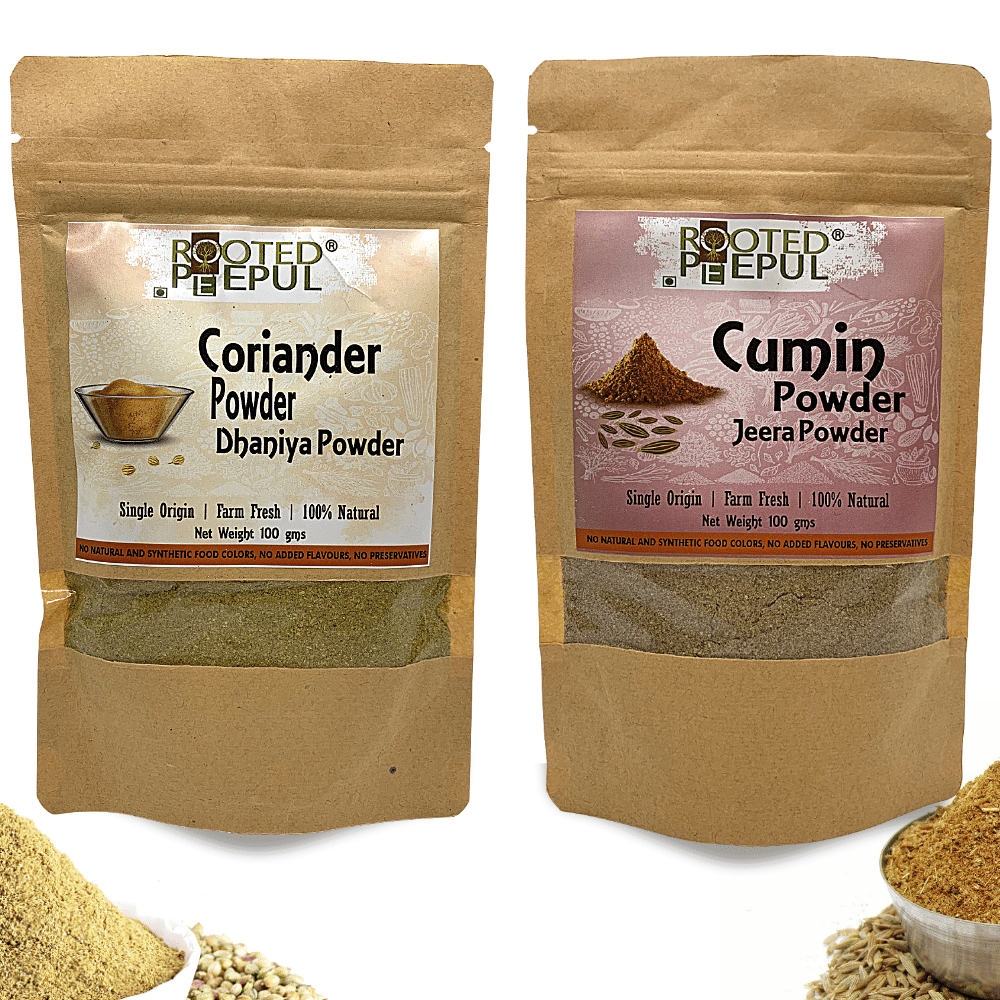 Jeera Dhaniya Powder Combo: Cumin Powder + Coriander Powder